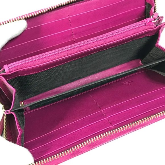 AUTHENTIC GUCCI Abbey GG pattern Guccissima Wallet Long Wallet enamel pink - Picture 12 of 15
